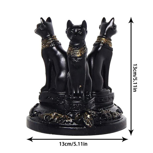 Triple Cat Egyptian Cats Crystal Ball Base - thebodymindsoulshop