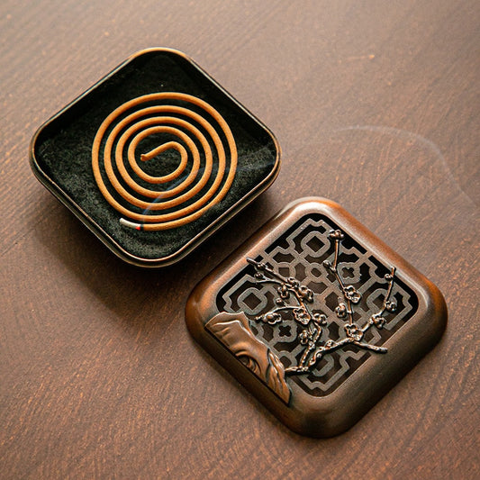 Incense Box, Coil Incense Burner - thebodymindsoulshop